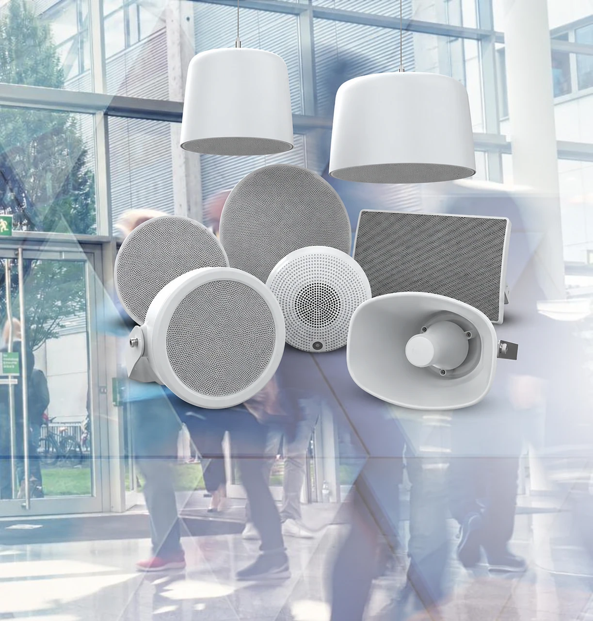Speaker product group with the original supplier brochure background