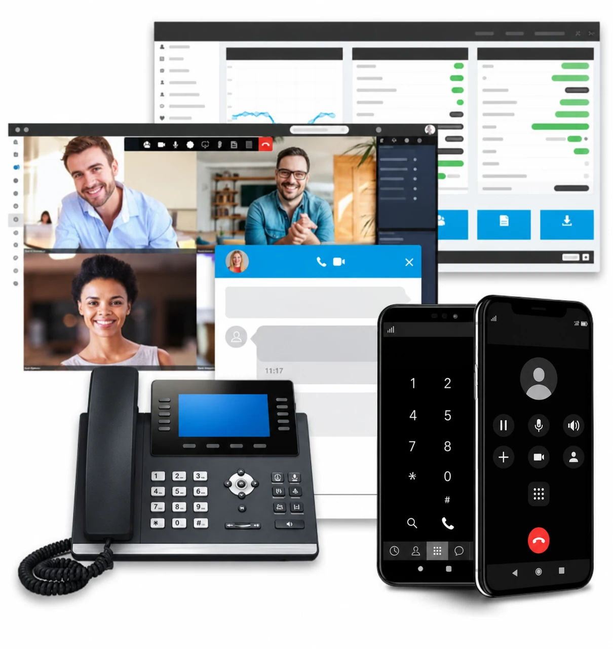 Telephone and communications software reference from the supplied profile