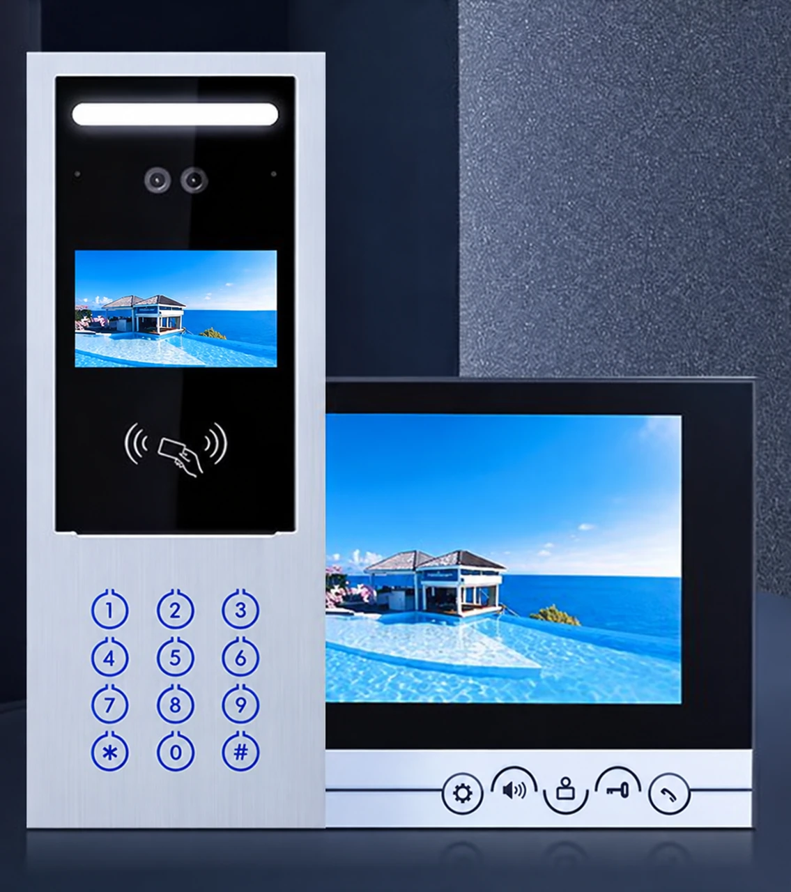 Door station and indoor video monitor from the supplied profile